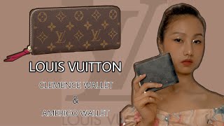 รีวิว กระเป๋าตังค์ รุ่นยอดนิยม Louis Vuitton Clemence Wallet and Amerigo Wallet [upl. by Anoid]