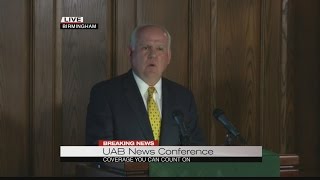 UAB President Ray Watts press conference on decision to shut down UAB football program [upl. by Gruver752]