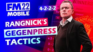 BEST GEGENPRESS TACTICS By Ralf Rangnick  Football Manager 2022 MOBILE [upl. by Aticilef]