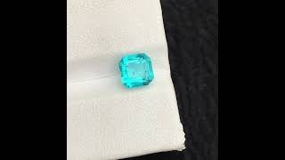 190 Carats Neon Blue Apatite Natural Apatite Asscher Cut [upl. by Mariand]