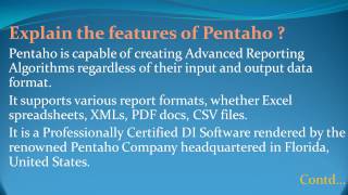 Pentaho Interview Questions and Answers for freshers and experienced– Part 1 [upl. by Ellecram731]