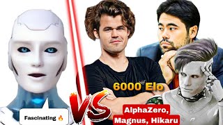 6000 ELO CHESS Stockfish Played Magnus Hikaru and AlphaZero  Stockfish Vs Magnus  Chess  AI [upl. by Rephotsirhc]