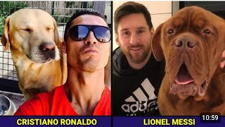 Messi Cristiano Ronaldo Neymar  Famous Footballers And Their Dogs  Pets [upl. by Nerrol241]