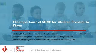 The Importance of SNAP for Children PrenataltoThree Webinar [upl. by Narayan]