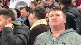 EMOTIONAL MOMENT Blind Liverpool Fan Celebrating Mo Salah’s Goal Against Napoli [upl. by Noeht525]