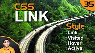 How to style html hyperlink  Link  Visited  Hover  Active  in CSS  35 [upl. by Attenyw]