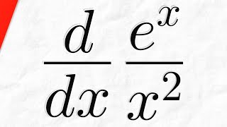 Derivative of exx2 with Quotient Rule  Calculus 1 Exercises [upl. by Pilihp307]