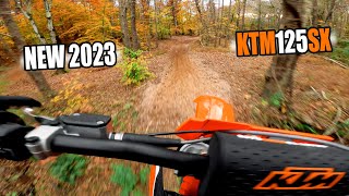 First Ride on New 2023 KTM 125 SX [upl. by Cacilie]