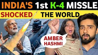 INDIAS 1ST NUCLEAR CAPABLE K4 MISSILE PAKISTANI GIRLS SHOCKING REACTION ON INDIA REAL TV LATEST [upl. by Amir]