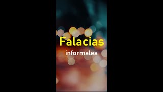 Falacias informales  Introducción [upl. by Sihtam]