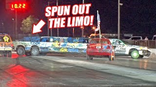 Our Limo Got PIT MANEUVERED Demolition Drag Racing at Cleetus and Cars 2018 [upl. by Aymik795]