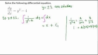 Separable differential equations example 811 [upl. by Novej549]