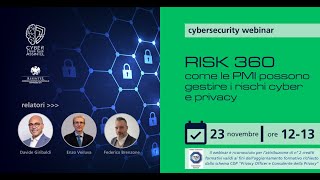 RISK 360 come le PMI possono gestire i rischi cyber e privacy  Teaser [upl. by Erodavlas]