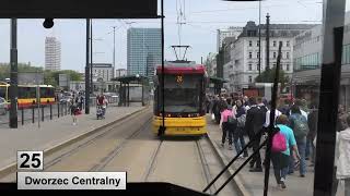 Tramwaje Warszawa 2022 Linia 25 [upl. by Greenberg]