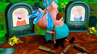 Daddy Pig what have you done to Mommy George and Peppa So Sad Story l Peppa Pig 3D Animation [upl. by Ronnica]