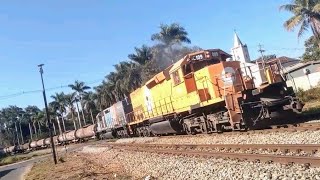 🚆Trem Tanqueiro Carregado Duplas De SD402BB SD40T2 Em Juatuba Maquinista Muito Gente Boa [upl. by Trojan]