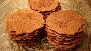 Italian Chocolate Filled Pizzelle Cookies by Diane Lovetobake [upl. by Eiveneg]