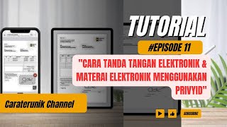 Cara Tanda Tangan Elektronik dan Materai Elektronik Menggunakan Privyid [upl. by Attinahs]