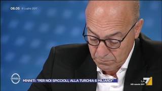 Migranti Di Stefano M5S Minniti ha fatto unottima interpretazione teatrale [upl. by Rube]