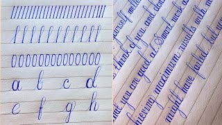 Cursive writing basic steps  a to z alphabet with practice  Cursive handwriting practice [upl. by Gnil603]