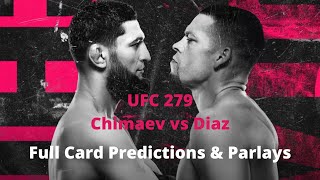 UFC 279 Chimaev vs Diaz Full Card Predictions Bets and Parlay Picks [upl. by Piselli]