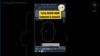 Trying REGIONUNION Command in AutoCAD shorts autocad cadcareer autocadd autocadtips [upl. by Bastian]