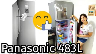 GELADEIRA PANASONIC 483 LITROS  COMPENSA OU NÃO  INVERTER É ECONÔMICA  GELADEIRA PANASONIC [upl. by Serg]