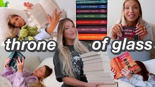 reading Throne of Glass for the 1st time amp honest review no spoiler fantasy reading vlog Booktube [upl. by Yrkcaz]