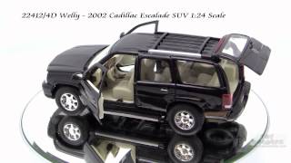 22412 4D Welly 2002 Cadillac Escalade SUV 124 Scale Diecast Wholesale [upl. by Howund]