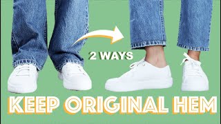 How to Hem Jeans with the Original Hem  Euro Hem Tutorial  LYDIA NAOMI [upl. by Esta825]