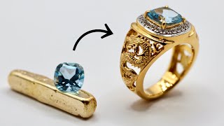 how to make gold signet ring  how its made jewellery [upl. by Daisey713]