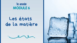 1e année  Module 6  Les états de la matière [upl. by Nyloj]