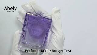 How to inspect the color coating adhesion of Perfume bottle  Quality Control from Abely perfume [upl. by Nnayelhsa95]