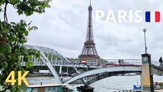 Paris France  A walking tour near the Seine river  Paris 4K [upl. by Egerton]