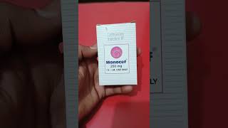 Monocef 250mg injection use shorts viralshorts atmedicos [upl. by Suivat]