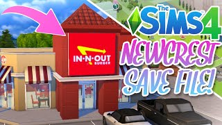 A Cozy Newcrest Save File in The Sims 4 MAINLY Basegame [upl. by Larena]