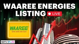 Waaree Energies Listing LIVE I Waaree Energies Share Price I Waaree Energies IPO News LIVE [upl. by Lleroj488]