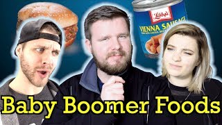 Millennials Try Baby Boomer Foods [upl. by Refinnej]