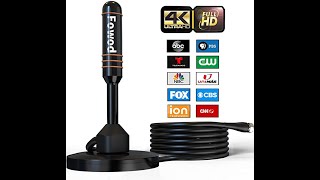 Fowod  HD Digital TV Antenna Small Indoor Outdoor Antennas Includes Magnetic Base and 360° [upl. by Hershell]