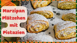 ✨️ Plätzchen mit Marzipan und Pistazien  Weihnachtsplätzchen mit Füllung  Plätzchen Rezept [upl. by Springer807]