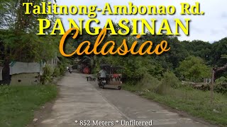 TALITNONGAMBONAO Road in Barangay Ambonao in Calasiao Pangasinan Philippines 852m [upl. by Aihpledalihp]