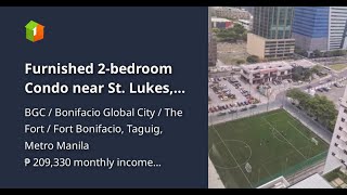 Furnished 2bedroom Condo near St Lukes Snr Uptown Mall For Sale in BGC Taguig [upl. by Nylirahs]