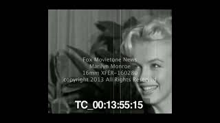 Marilyn Monroe Rare Footage And Interview On Arrival At Los Angeles Airport Feb 1956 [upl. by Natsirhc]