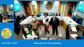 Wytheville Town Council  December 9 2024 [upl. by Llekcor]