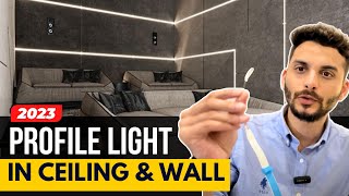 how to install led light strips on wall  profile light in wall by houmeindia [upl. by Dremann]