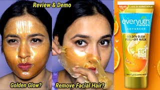 Everyuth Golden Glow Peel Off Mask Review amp Demo [upl. by Riella479]