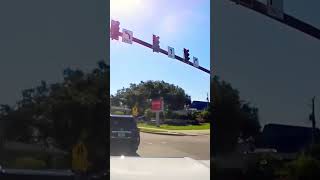 Person slams on his brakes and makes an illegal uturn over double yellow lines at an intersection [upl. by Glynn]