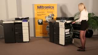 How to remove paper jam in the Konica Minolta C454C554 help from Mitronics [upl. by Adalard243]