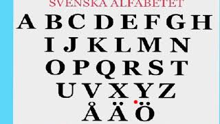 Svenska alfabetet SFIThe swedish alphabet [upl. by Aissatsana616]