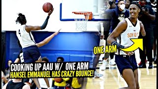 Hansel Emmanuel Goes CRAZY In AAU Game With ONE ARM Oh amp He Has NASTY BOUNCE [upl. by Atinahc720]